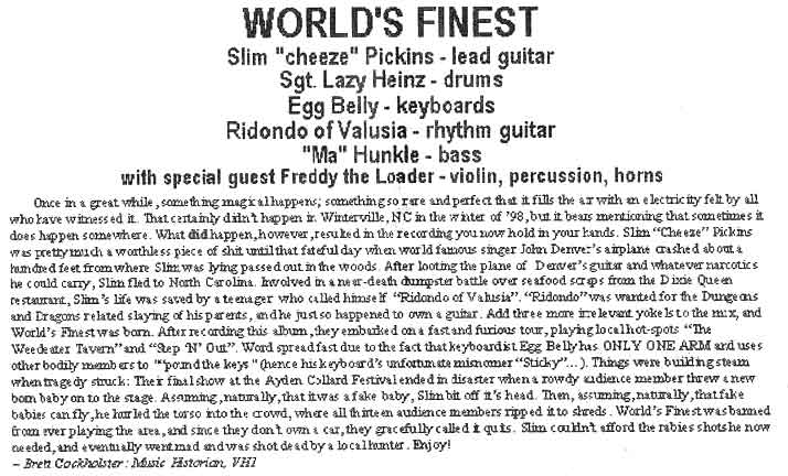 World's Finest album artwork